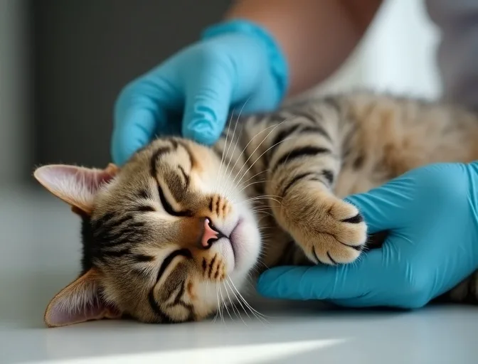 Specialist carefully handling a deceased cat with dignity in South Geelong